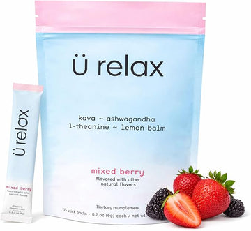 Relax Calming Drink – Natural Calm Powder Drink | Mixed Berry Flavors, 15 Packets