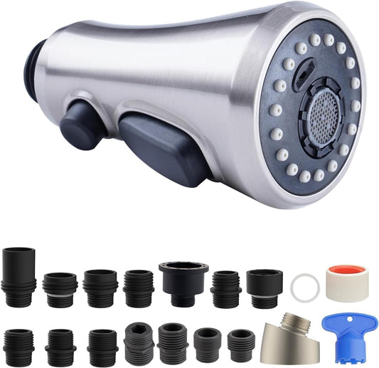 Universal Faucet Sprayer Head with 20-Piece Adapter Set – Kitchen Sink Water Spray Nozzle