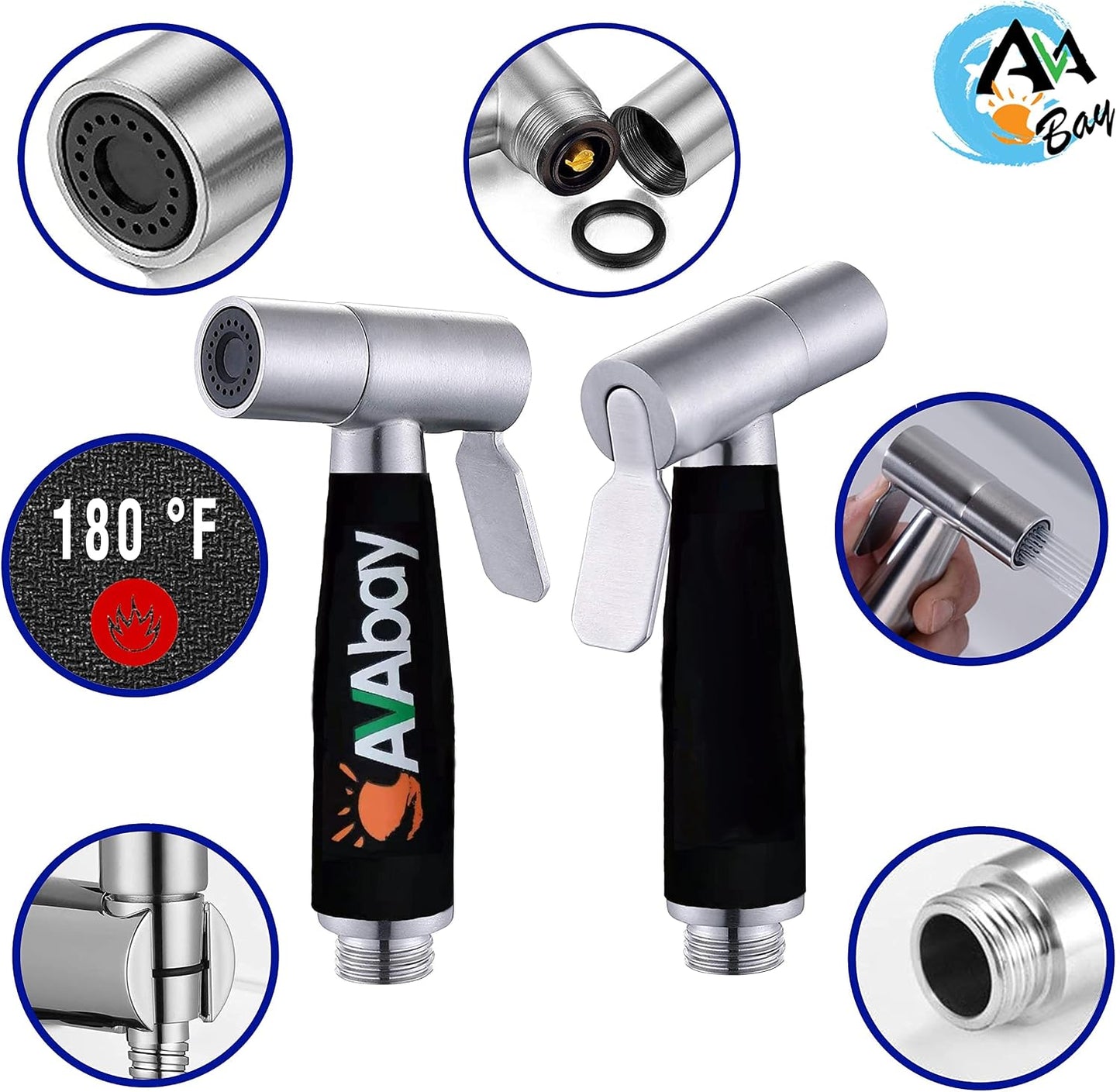 360° Flexible Kitchen Faucet Sprayer Attachment – Water Saving Tap Nozzle