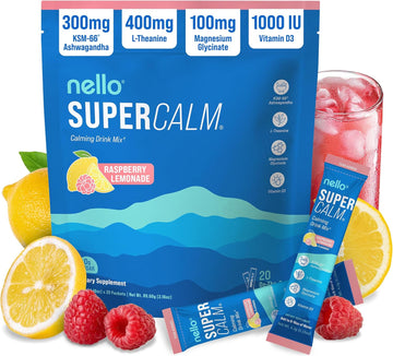 Nello SuperCalm Sleep & Stress Support Drink Mix, 20 Packets
