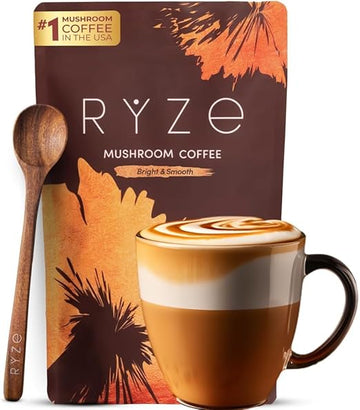 RYZE Mushroom Coffee Medium Roast Organic Energy Blend