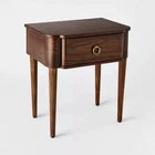 Nephi One Drawer Accent Table – Walnut Brown Wood Veneer
