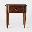 Nephi One Drawer Accent Table – Walnut Brown Wood Veneer