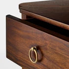 Nephi One Drawer Accent Table – Walnut Brown Wood Veneer