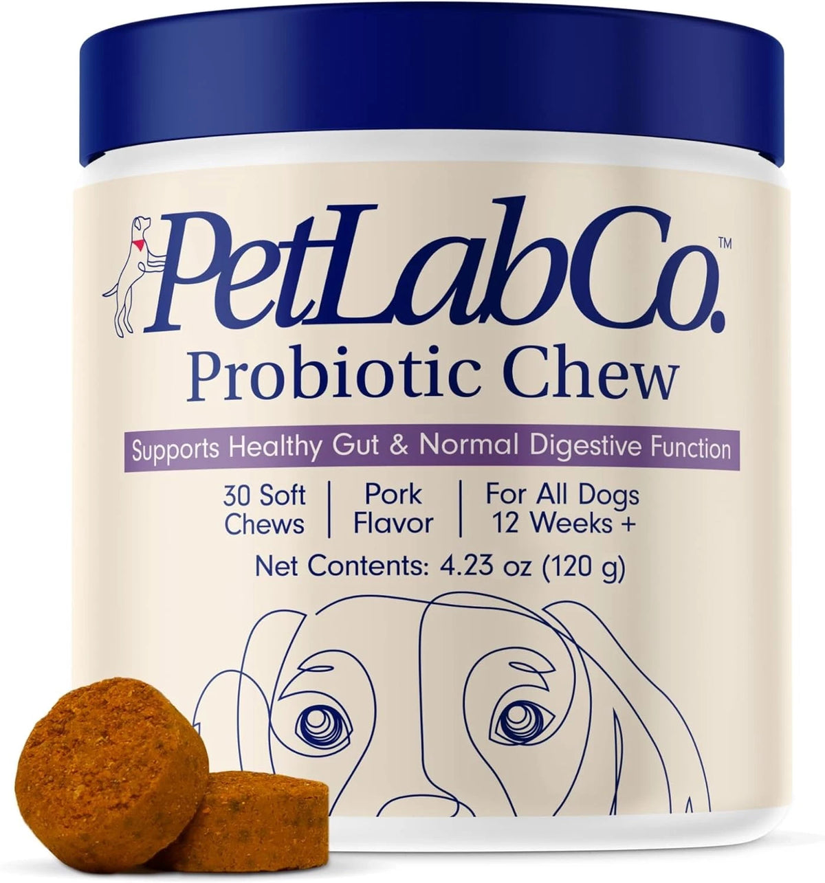 Probiotics for Dogs Gut Health Digestive Support Diarrhea Seasonal Allergies 30
