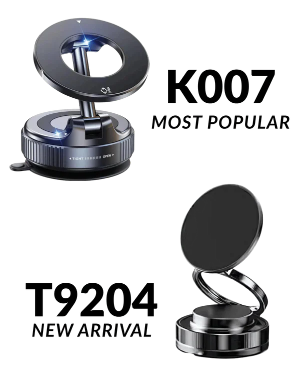 Magnetic + Vacuum Suction Phone Mount